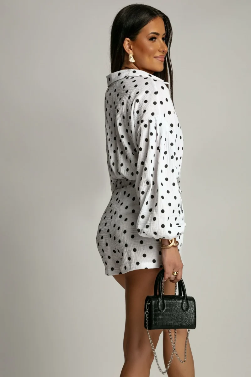 Alternative view of Komplet muślin czarne kropki MOLLY