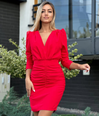 Sukienka czerwona CAROLINE