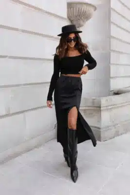 Sweterek czarny damski CLARA- Butik Mamibo