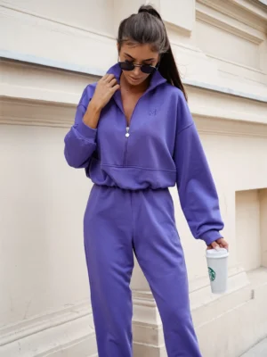 Komplet dresowy fioletowy AURORA | Butik Mamibo