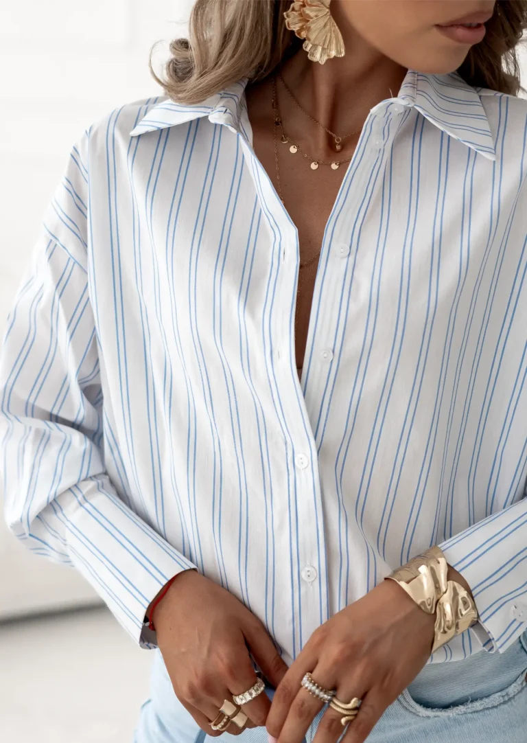 Koszula niebieski prążek Carla | Butik MAMIBO