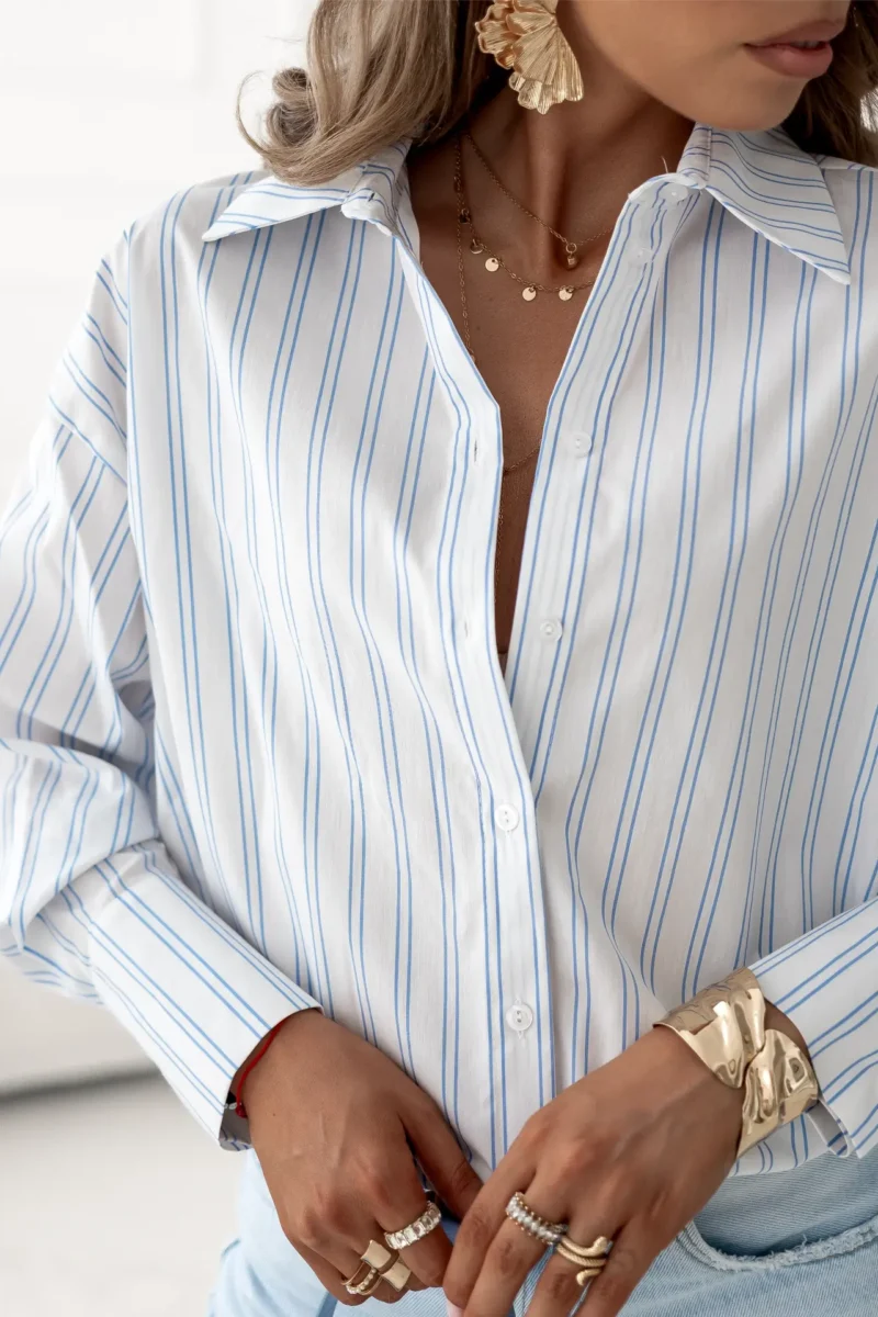 Koszula niebieski prążek Carla | Butik MAMIBO