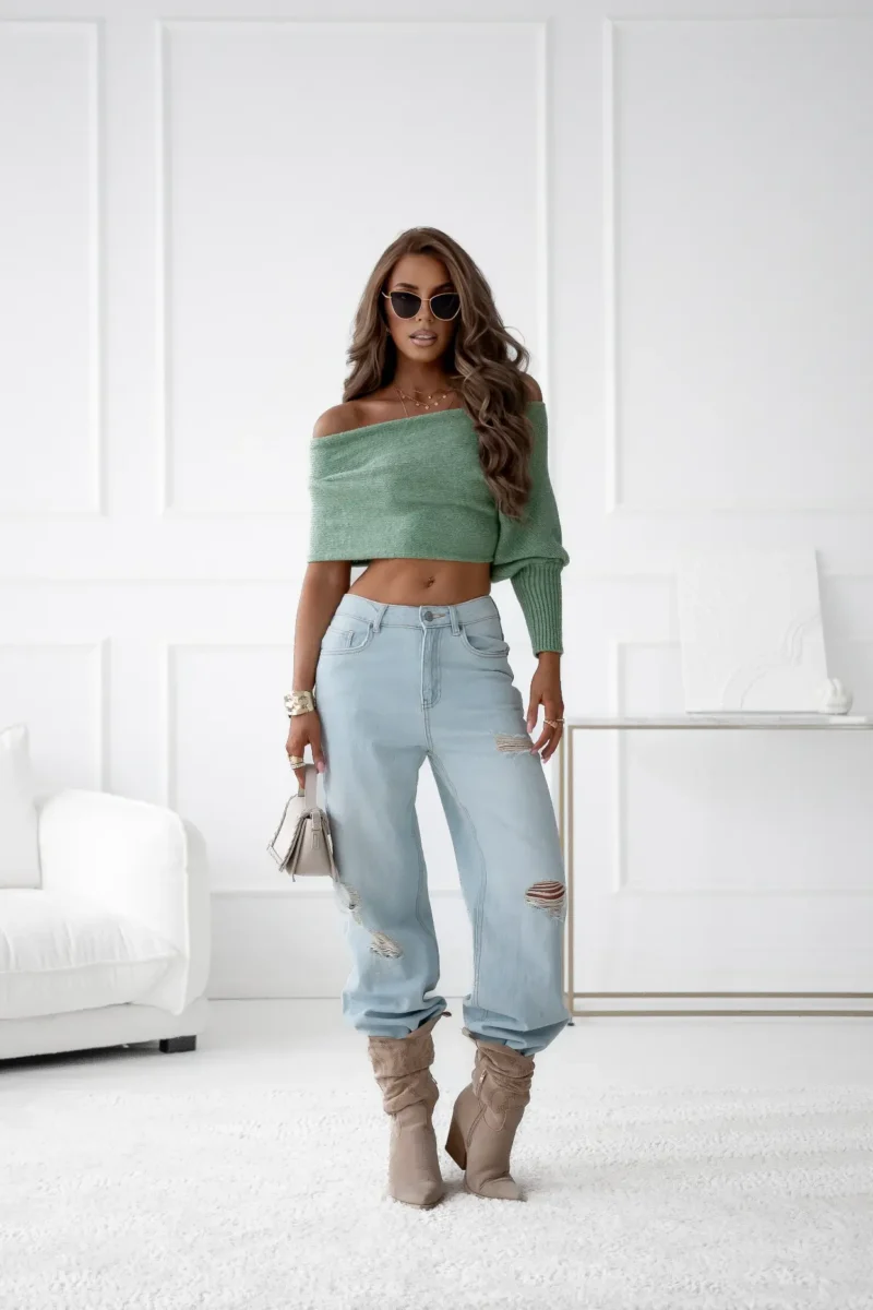 Sweterek zielony CAMILLE | Butik MAMIBO