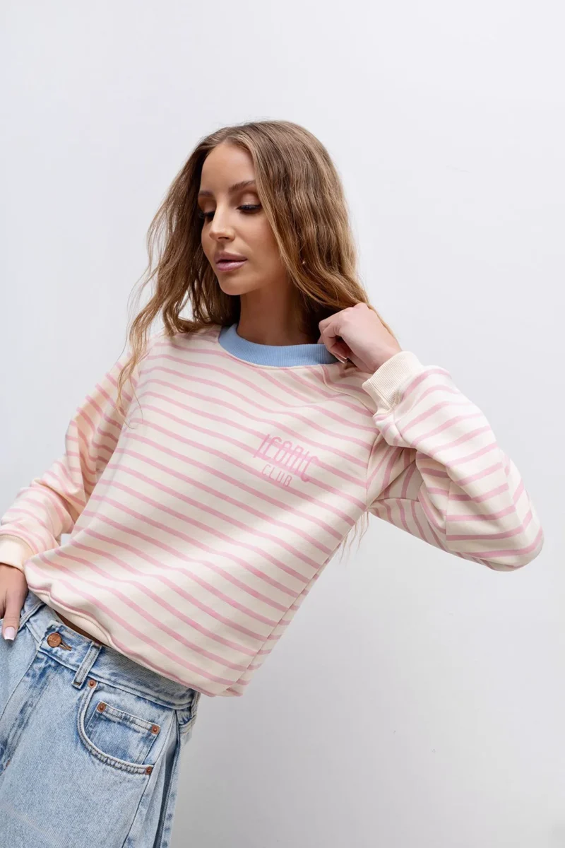 Bluza w paski z poduszkami LAVINIA | Butik MAMIBO